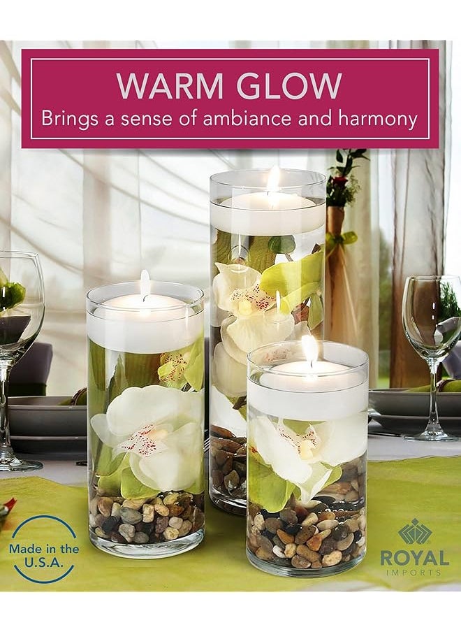 erorex - 10 Hour Floating Candles 3” White Unscented Dripless Wax Discs For Cylinder Vases Centerpieces At Wedding Party Pool Holiday 12 Set - Image 1