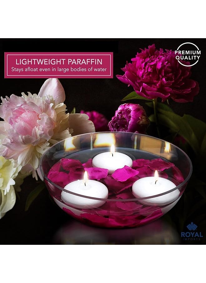 erorex - 10 Hour Floating Candles 3” White Unscented Dripless Wax Discs For Cylinder Vases Centerpieces At Wedding Party Pool Holiday 12 Set - Image 1