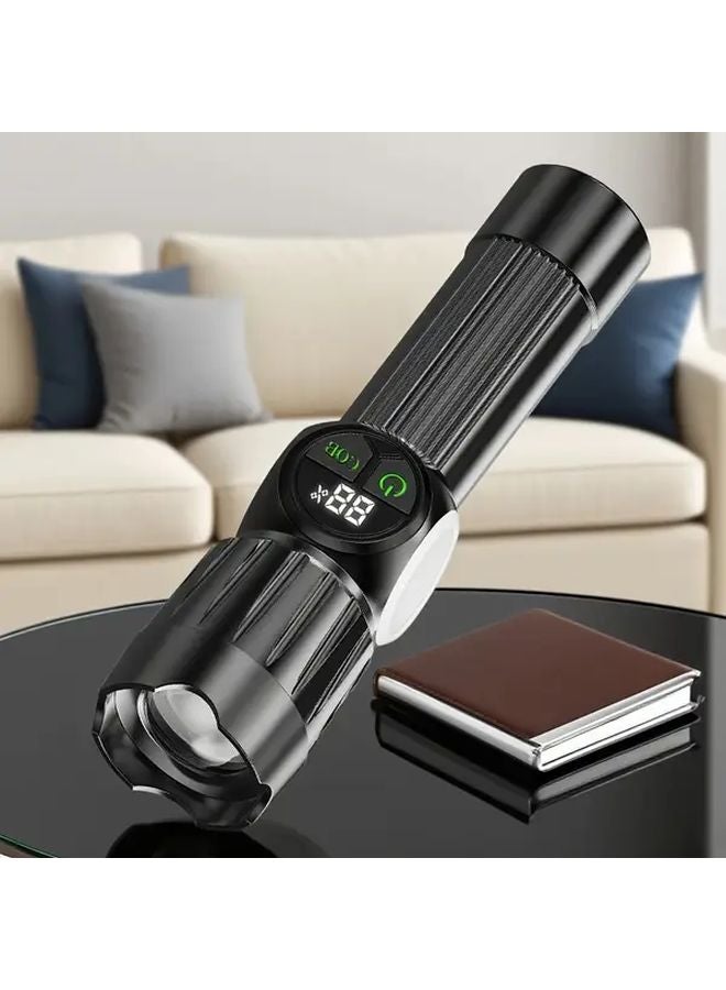 Dual Light Source LED Flashlight With Digital Display USB Output Fast Charging - Image 2