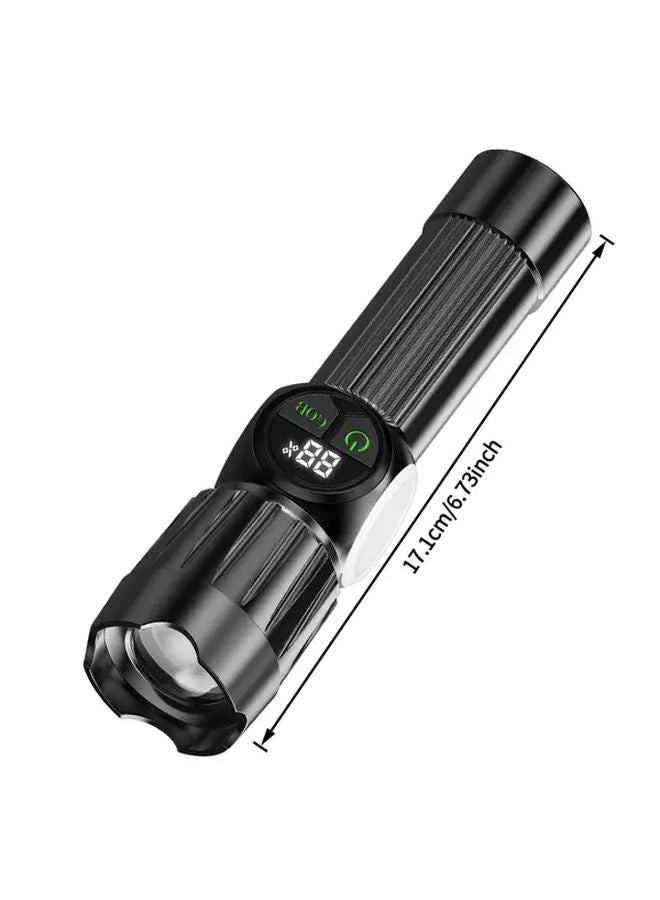 Dual Light Source LED Flashlight With Digital Display USB Output Fast Charging - Image 4