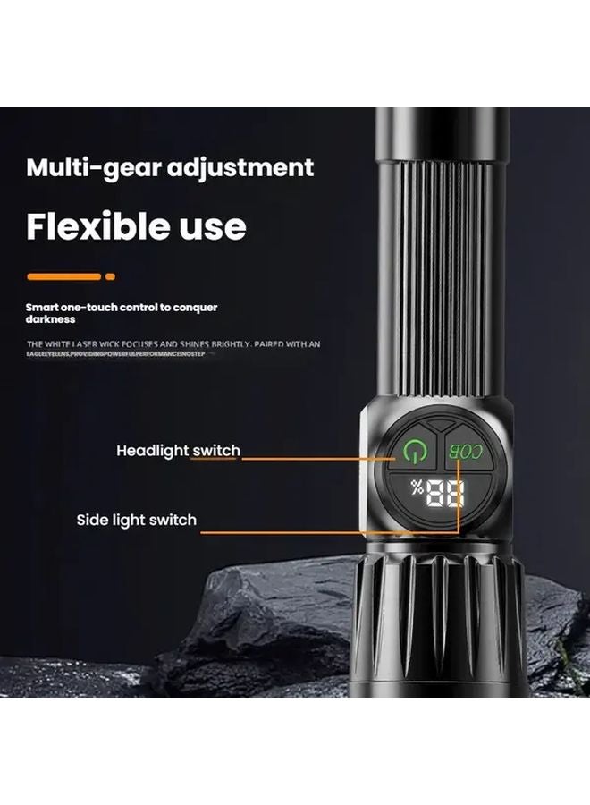 Dual Light Source LED Flashlight With Digital Display USB Output Fast Charging - Image 3