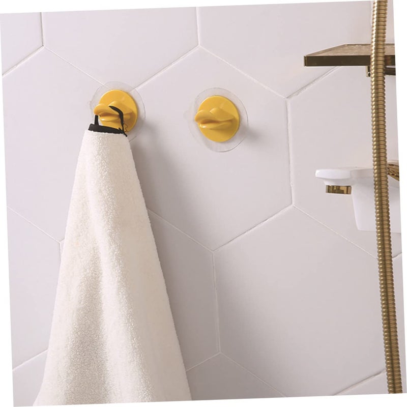 Punch Free Duckbill Wall Hooks 2 Pack ABS Wall Mounted Towel Rack For Bathroom Kitchen - Image 5
