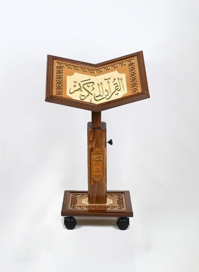 ريبنيو حامل مصحف تركي خشبي محفور بالليزر عالي الجودة حجم صغير 005 - Image 1
