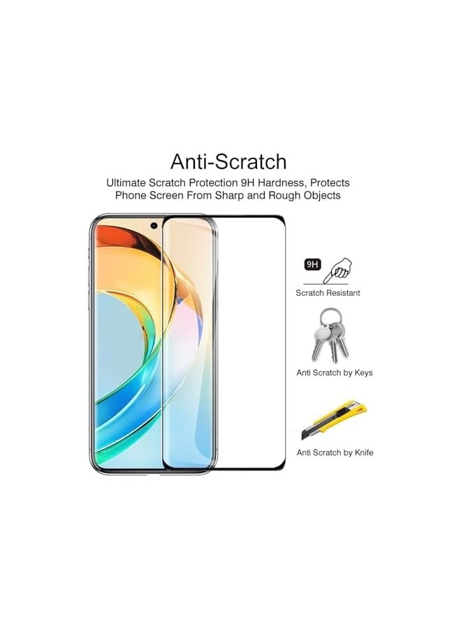 PROMASS [2 Pack] Tempered Glass for Honor X9b Screen Protector,9H Hardness High Definition Full Covered Curved Clear Scratch Resistant Bubble Free Anti-Fingerprints (Honor X9b) - Image 3