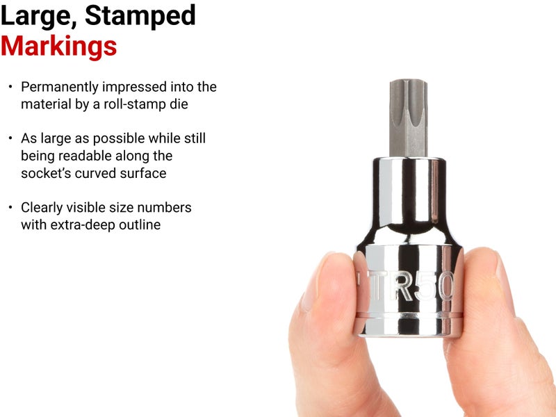 TEKTON 3/8 Inch Drive x TR50 Tamper-Resistant Torx Bit Socket | SHB17250 - Image 3