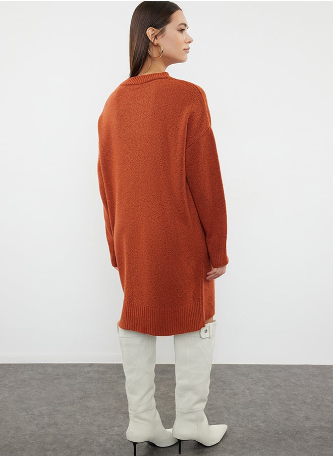 trendyol Tile Mini Knitwear Soft Textured Dress TWOAW24EL00035  - Image 5