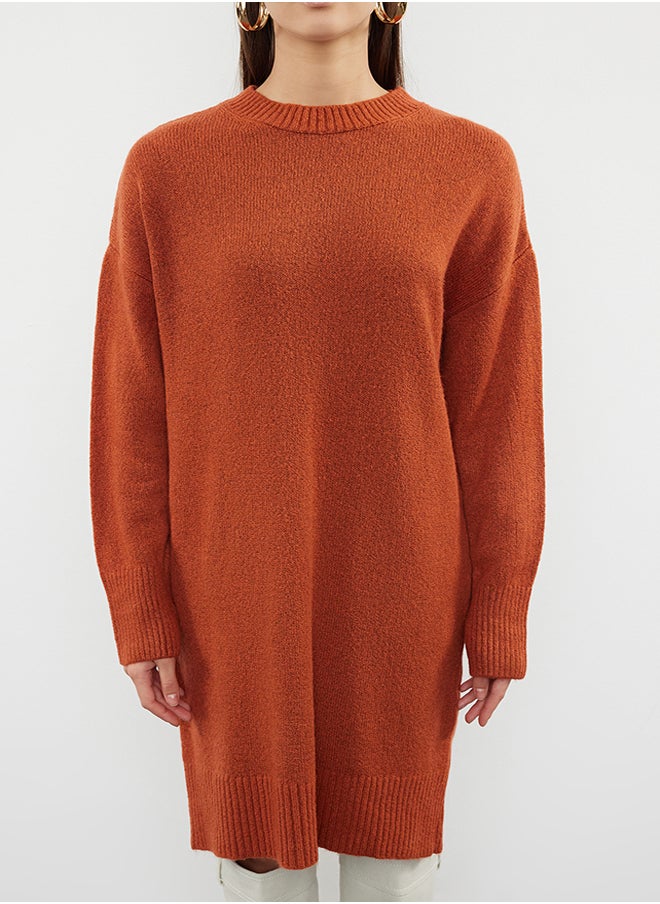 trendyol Tile Mini Knitwear Soft Textured Dress TWOAW24EL00035  - Image 3