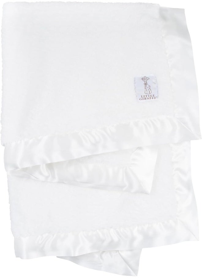 Little Giraffe Little Giraffe Chenille Baby Blanket (White)  - Image 1
