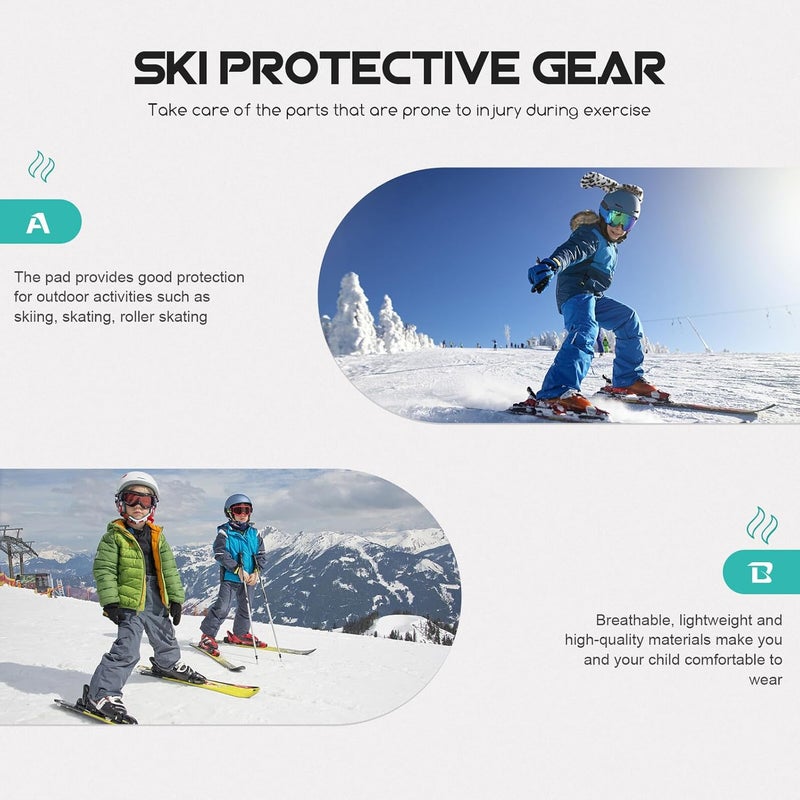 Lurrose 2pcs Animal-shaped Soft Plush Skiing Protective Cushion for Adults Outdoor Sports Winter Knee Guards - Image 5