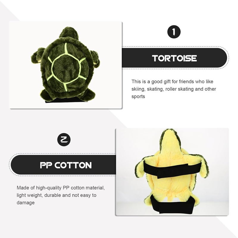 Lurrose 2pcs Animal-shaped Soft Plush Skiing Protective Cushion for Adults Outdoor Sports Winter Knee Guards - Image 3