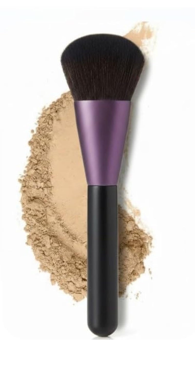 Premium Blush Bronzer Face Makeup Brush, Perfect For Cheek Nose Blending Contouring Polishing, Suitable For Powder Liquid Cream(Angled and Triangular Contour Brush-PURPLE METAL MIX BLACK COLOR