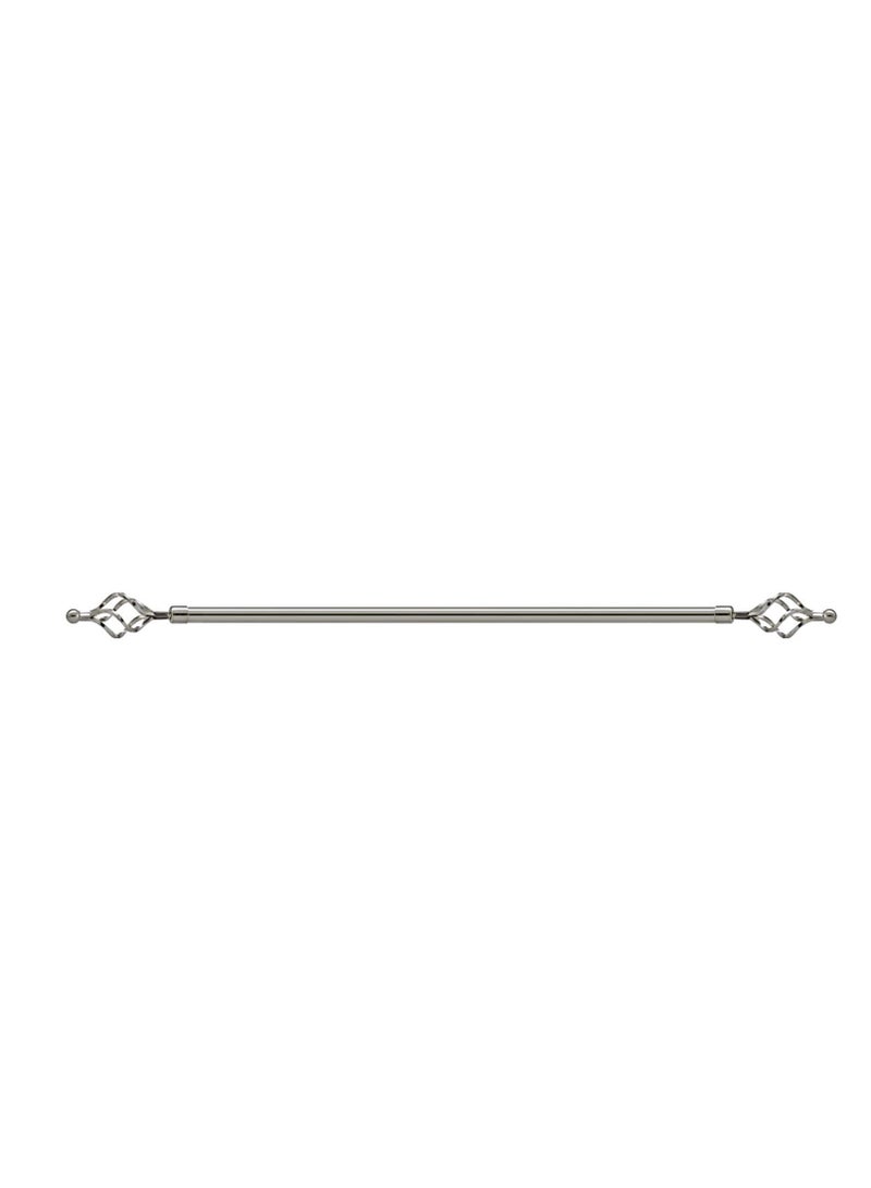 KNP Roman Adjustable Curtain Rod Metal Single Rod Window Treatment Rod Drapery Rod Silver 150 x 300 cm designed to enhance the look of your curtains and draperies.