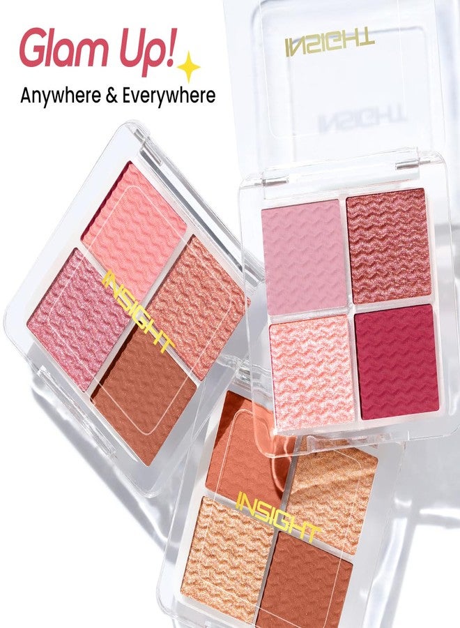 INSIGHT Ready Set Glam Eyeshadow Palette - Blush Bash (11g) | Highly Pigmented | Buttery Smooth Texture | Easy to Blend | Long-Lasting Wear | Travel-Friendly | Suitable for All Skin Tones | Ideal for Daily & Party Makeup - Image 2