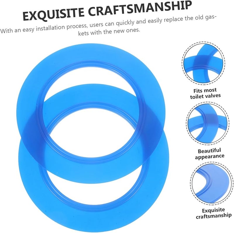 2 قطعة عالمية خاتم استبدال صمام دافق خزان المرحاض من السيليكون سهل التركيب - Image 5