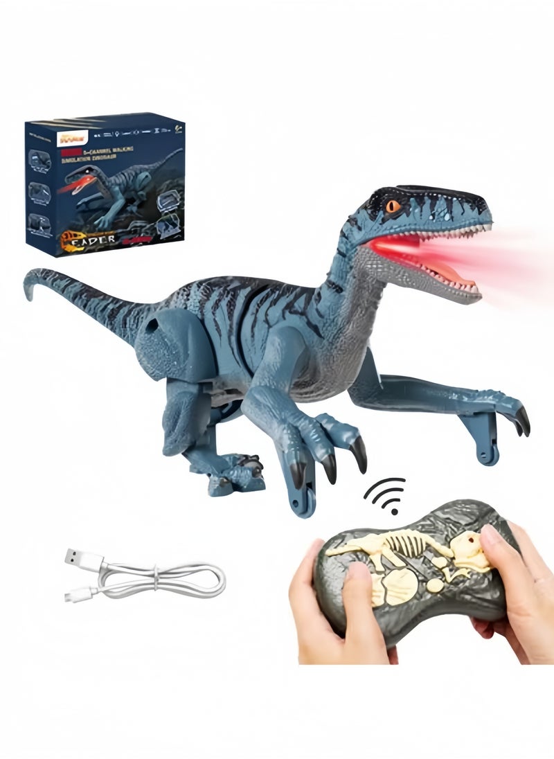 GGEROU Remote Control Dinosaur with Lights, Walking, Roaring, Twist, Dinausore Remote Control Toy, Dinosaur for Children Boys Girls 3 4 5 6 7 8 9 Years Old  - Image 1