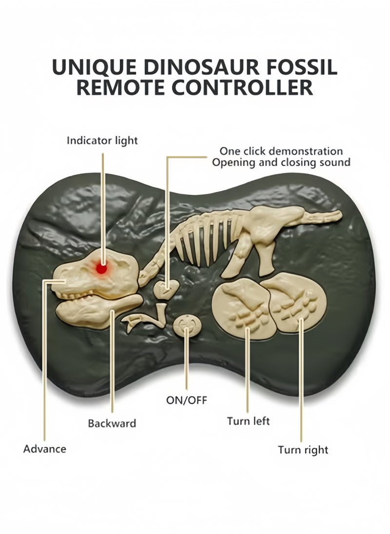GGEROU Remote Control Dinosaur with Lights, Walking, Roaring, Twist, Dinausore Remote Control Toy, Dinosaur for Children Boys Girls 3 4 5 6 7 8 9 Years Old  - Image 4