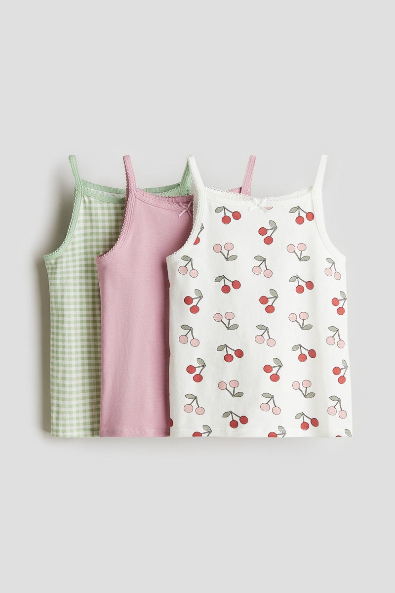 H&M 3-Pack Jersey Strappy Tops - Image 1