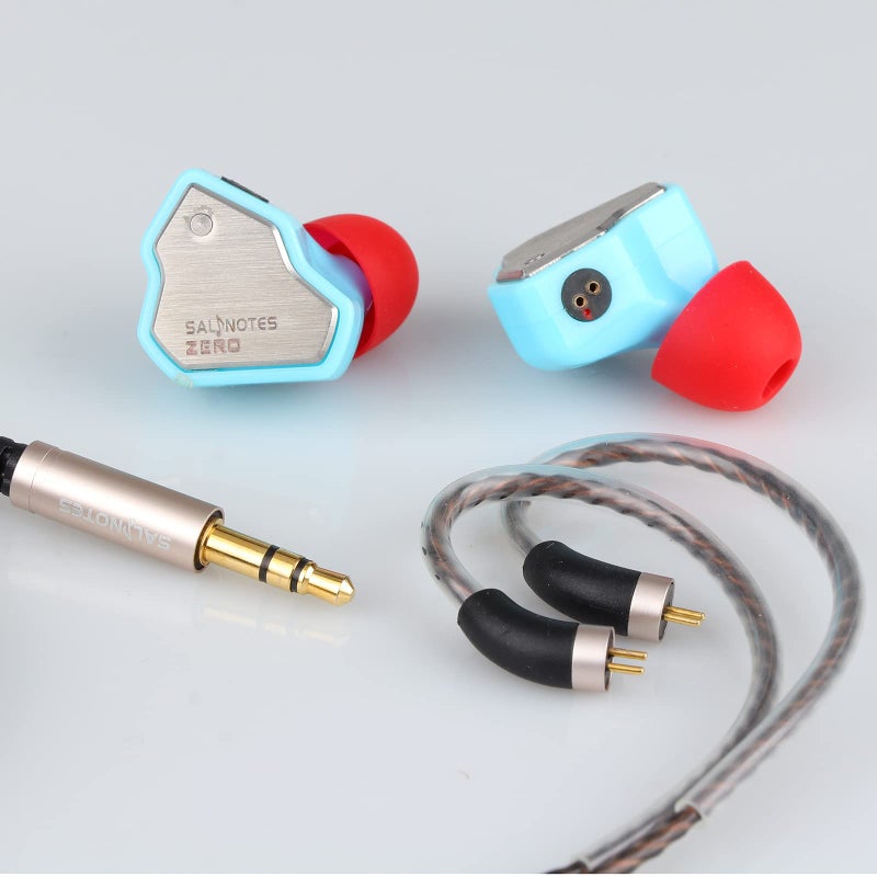 Linsoul سماعة أذن Linsoul 7Hz Salnotes Zero HiFi مع سائق ديناميكي 10 مم مع غشاء مركب معدني وواجهة من الفولاذ المقاوم للصدأ وكابل OFC قابل للفصل 2Pin (أزرق، بدون ميكروفون) - Image 5