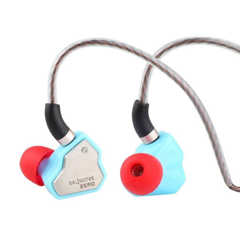 Linsoul سماعة أذن Linsoul 7Hz Salnotes Zero HiFi مع سائق ديناميكي 10 مم مع غشاء مركب معدني وواجهة من الفولاذ المقاوم للصدأ وكابل OFC قابل للفصل 2Pin (أزرق، بدون ميكروفون) - Image 1