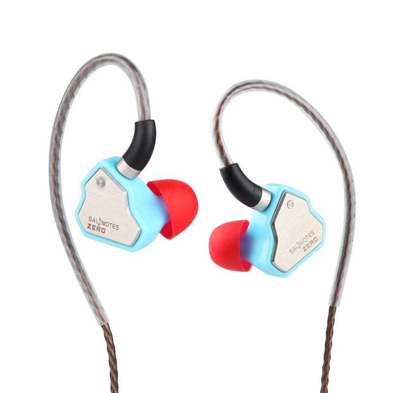 Linsoul سماعة أذن Linsoul 7Hz Salnotes Zero HiFi مع سائق ديناميكي 10 مم مع غشاء مركب معدني وواجهة من الفولاذ المقاوم للصدأ وكابل OFC قابل للفصل 2Pin (أزرق، بدون ميكروفون) - Image 2