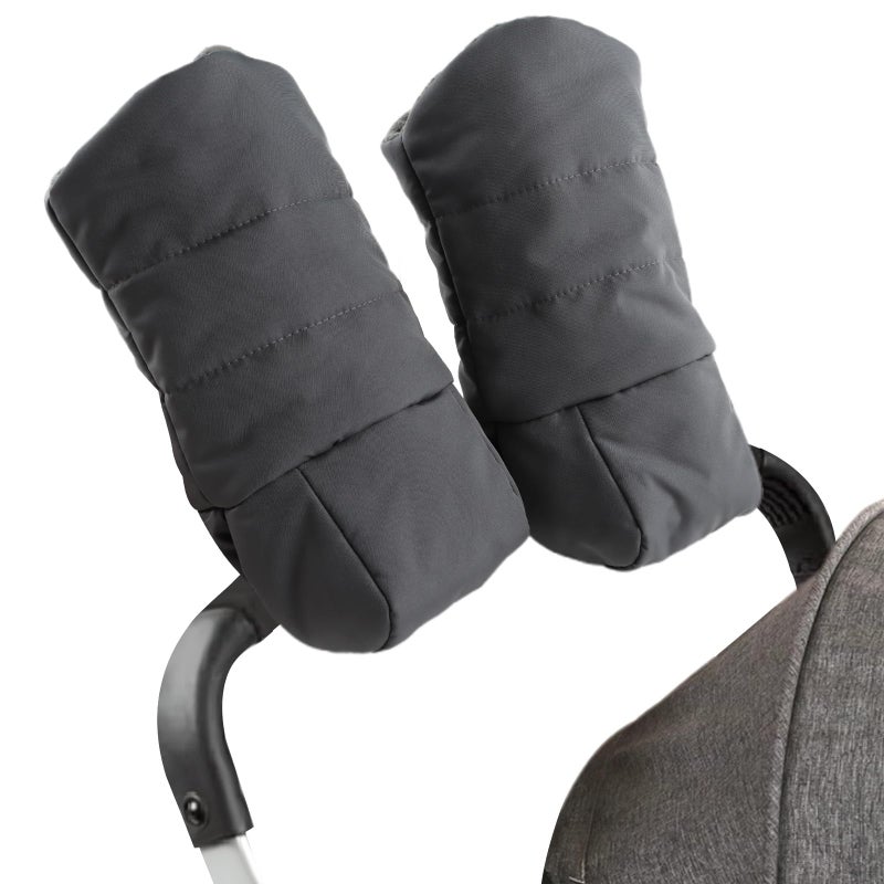 Zsedrut Stroller Gloves Universal Winter AntiFreeze Stroller Mittens Water Repellent Hand Warmer Muff Fleece LinedWinter Stroller Accessories Gray - Image 2