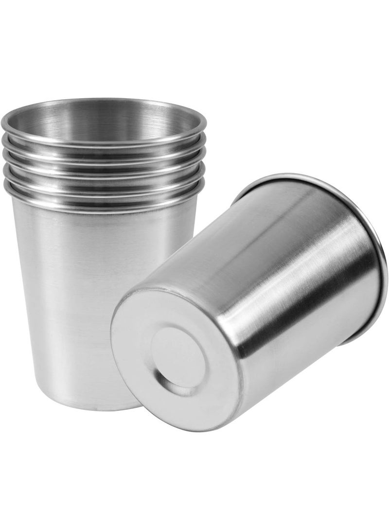 6 حزمة 8 أوقية 230ml الفولاذ المقاوم للصدأ أكواب كوب الشرب معدنية للشرب للأطفال والكبار - Image 1