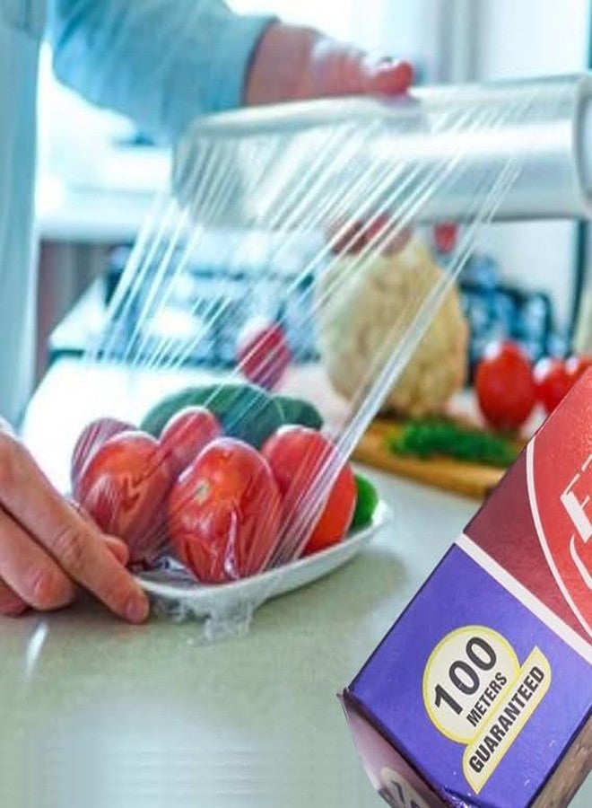 SEE Cling Film Wrap Food Biodegradable Multipurpose Food Wrapper Non-Stick Microwave Safe Vegitables and Fruit Wrapper (100 Meters guranted) Pack of Two (2) - Image 3