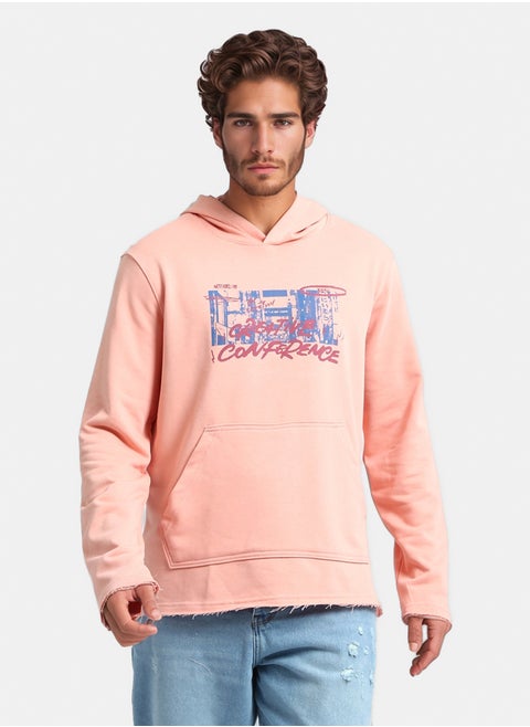 Front & Back Printed Long Sleeve Hoodie