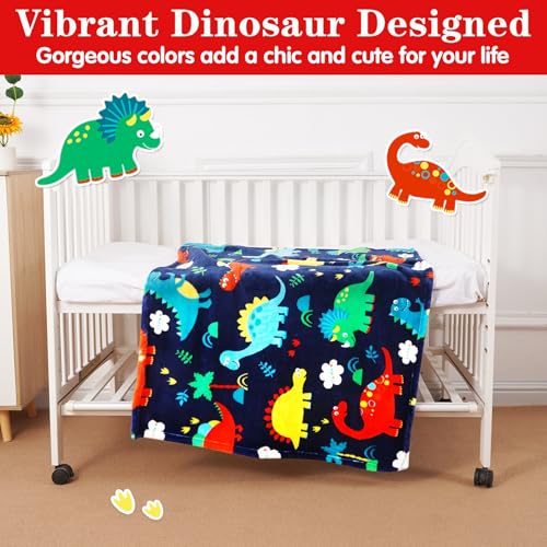 Lukeight Toddler Blanket for Boys and Girls, Plush and Thick Dinosaur Blanket Birthday Gifts for Toddler and Baby (Dinosaur, 30x40 Inches) - Image 4