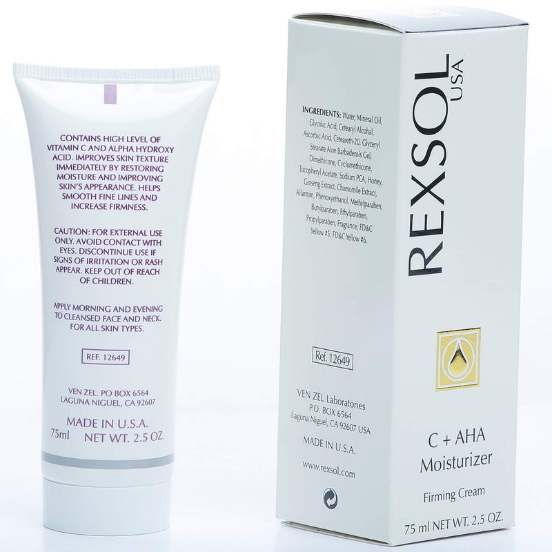 REXSOL C + AHA Moisturizer Firming Cream (75 ml / 2.5 fl oz) - Image 2