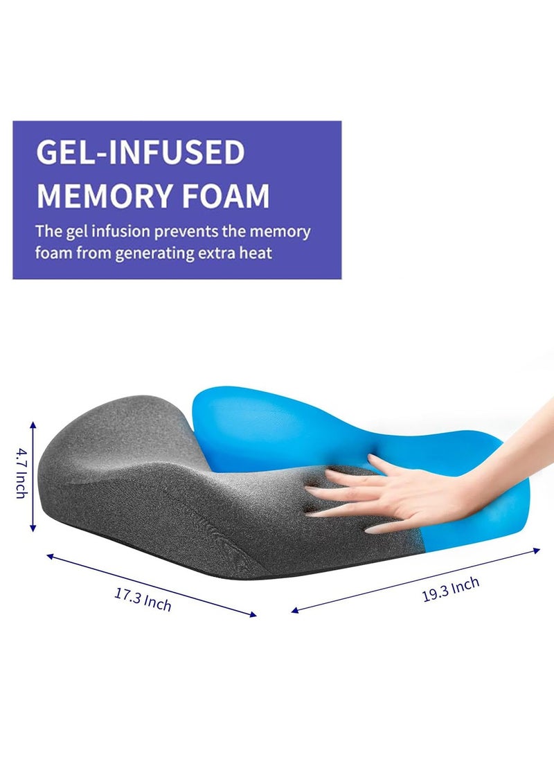 Office Chair Cushion, Memory Foam Seat Cushion for Office Chair Pressure Relief Sciatica and Tailbone Pain Relief for Long Sitting , for Office Chair, Gaming Chair and Car Seat - pzsku/ZC49DC98D474607488D13Z/45/_/1715411059/b1256b6b-16a8-4129-9520-258de2c764bc