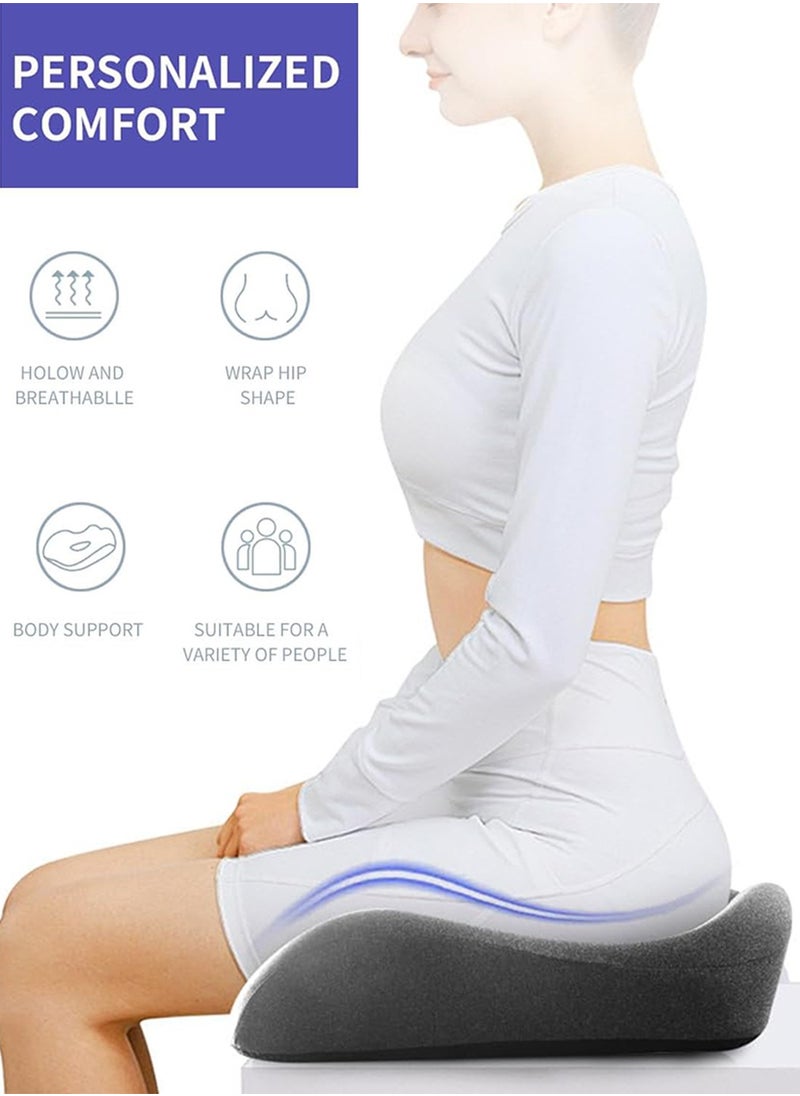 LEOKOR Office Chair Cushion, Memory Foam Seat Cushion for Office Chair Pressure Relief Sciatica and Tailbone Pain Relief for Long Sitting , for Office Chair, Gaming Chair and Car Seat  - Image 3