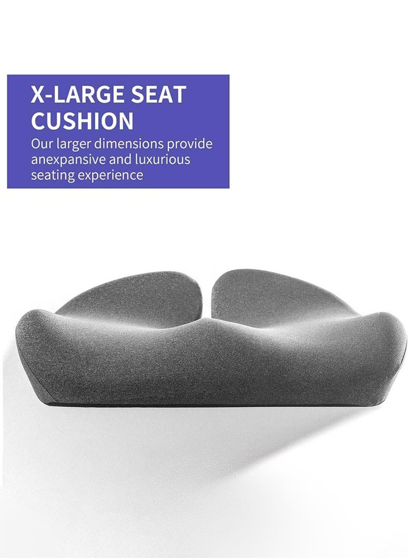 LEOKOR Office Chair Cushion, Memory Foam Seat Cushion for Office Chair Pressure Relief Sciatica and Tailbone Pain Relief for Long Sitting , for Office Chair, Gaming Chair and Car Seat  - Image 5