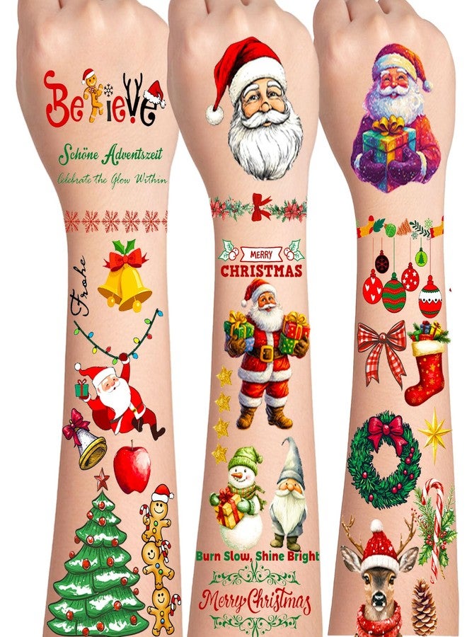 Airnogo 150 Pcs Christmas Tattoos for Kids - Stocking Stuffers for Kids, Christmas Party Favors for Girls & Boys, Temporary Tattoos Stickers, Xmas Party Supplies - Image 1