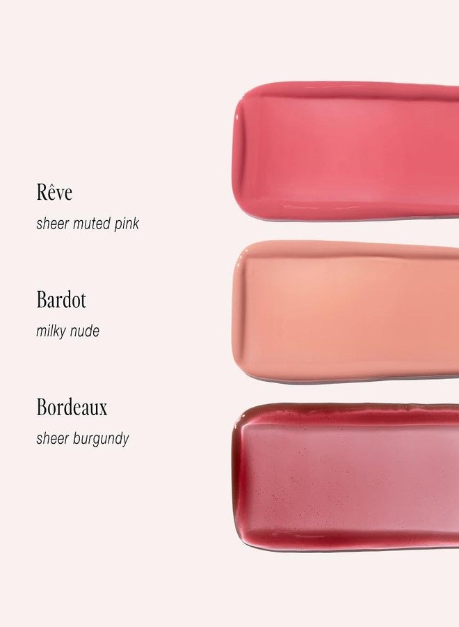 Jouer The Lip Edit Deluxe Tinted Lip Oil Trio, Hydrating, High Shine, Non-Sticky Set with Apricot, Jojoba, Vitamin E, Makeup Gift, 3 Shades - Image 2
