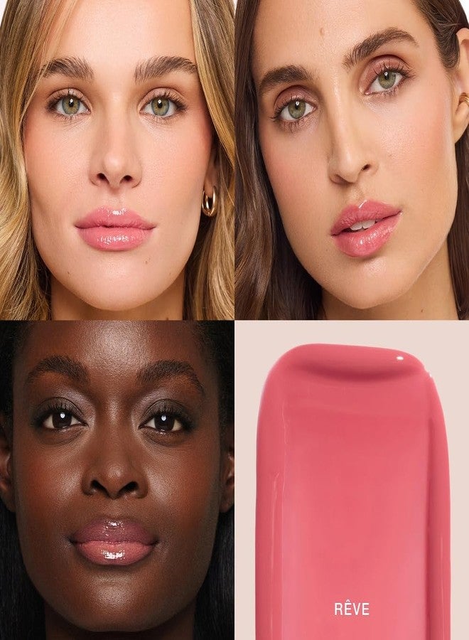 Jouer The Lip Edit Deluxe Tinted Lip Oil Trio, Hydrating, High Shine, Non-Sticky Set with Apricot, Jojoba, Vitamin E, Makeup Gift, 3 Shades - Image 3