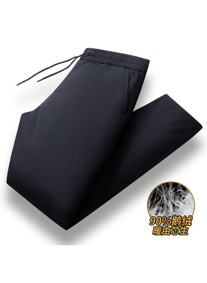 YaYa Men's Winter Thickened Warmth Outdoor Casual Straight-leg Down Pants For Men - Image 2