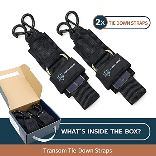 Seamander Boat Tie Down Straps to Trailer- Marine Grade Adjustable Boat Trailer Straps for Boat, Jet Ski, & More(Safety Clips 2inch*48inch) - Image 4