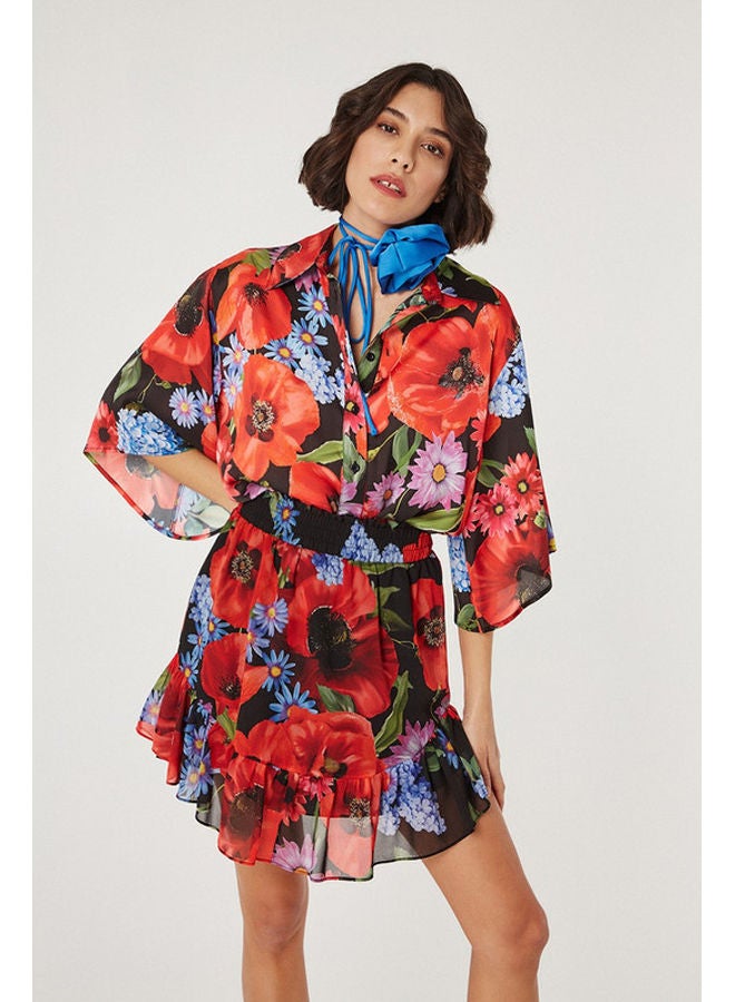 BSB Satin floral shirt - Image 1