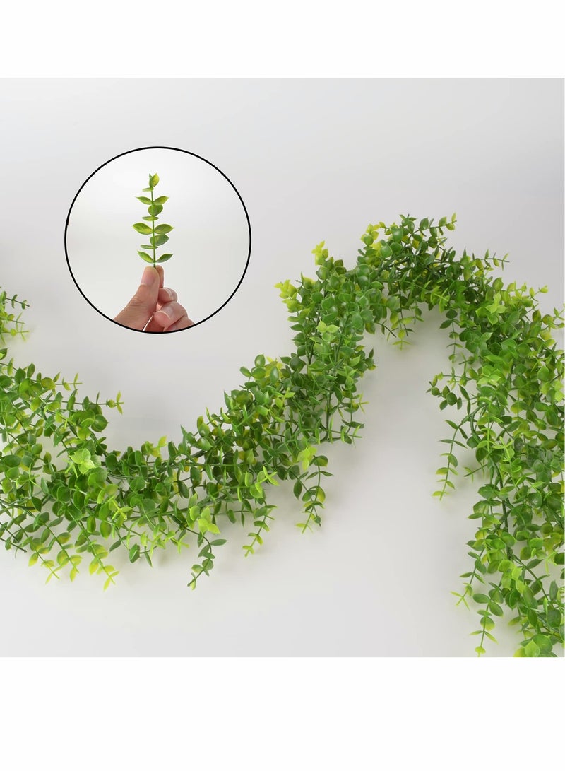 2 Pcs Faux Silk Eucalyptus Leaves for Home Decor - Image 4
