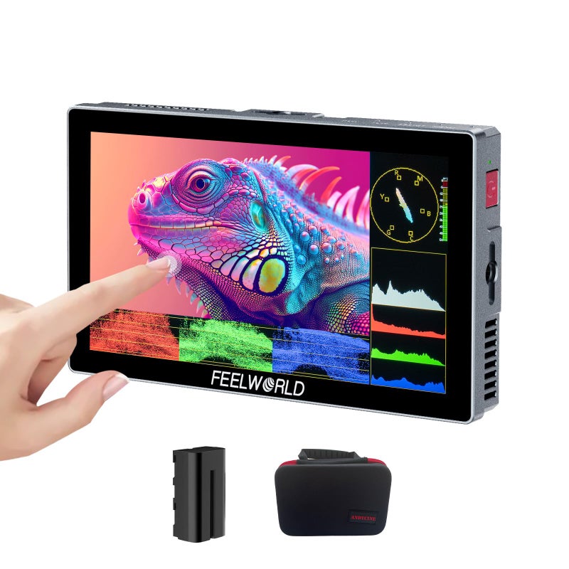 FEELWORLD P6X 55 DSLR Video Monitor Bundle with 1000nits UltraBright Screen 4K HDMI Input 3D LUT Support Aluminum Build Battery Carry Case for OutdoorIndoor Shooting - Image 2