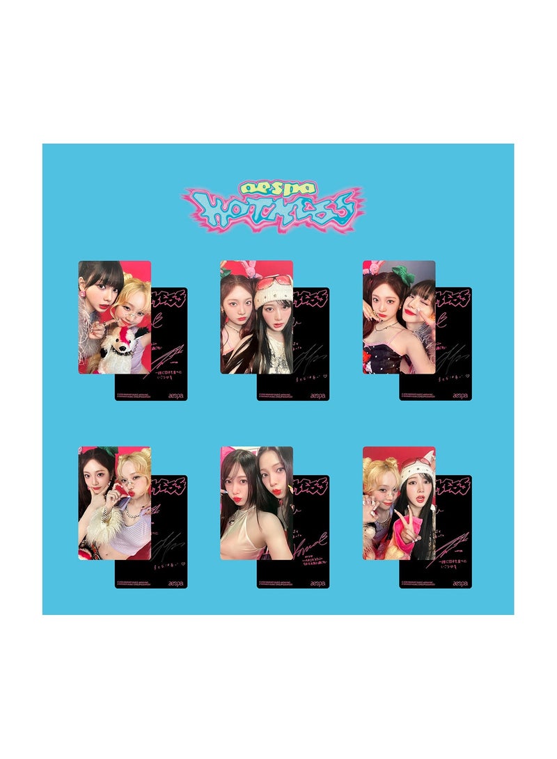 NIBEMINENT 6 Pcs Kpop AESPA Hot Mess Lomo Cards Card For Fans Collection Gifts