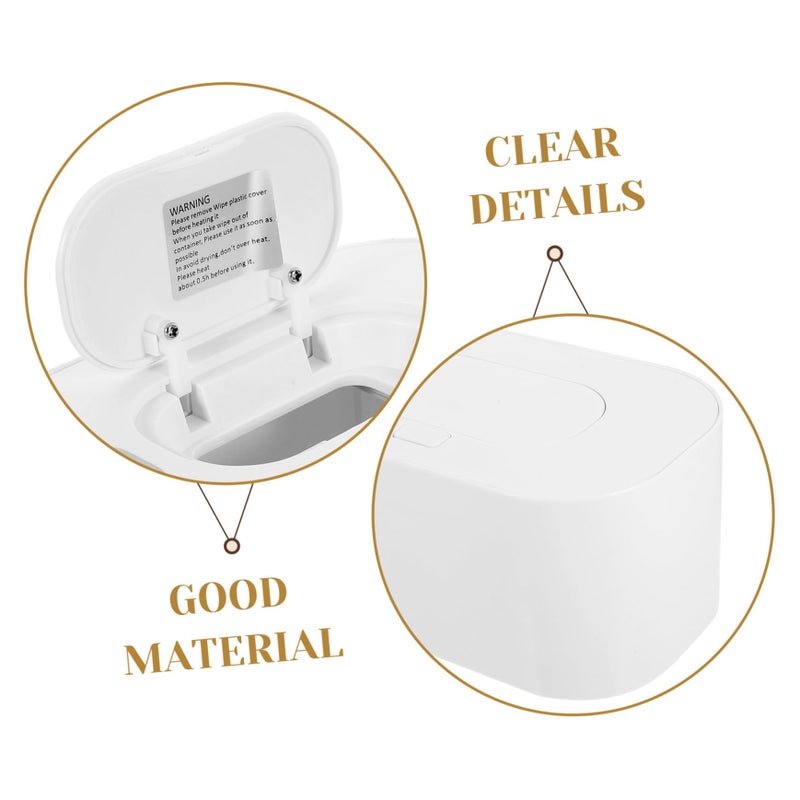 White 3pcs Car Tissue Holder Travel Essentials Wet Tissue Warmer Temperature Control - Image 5