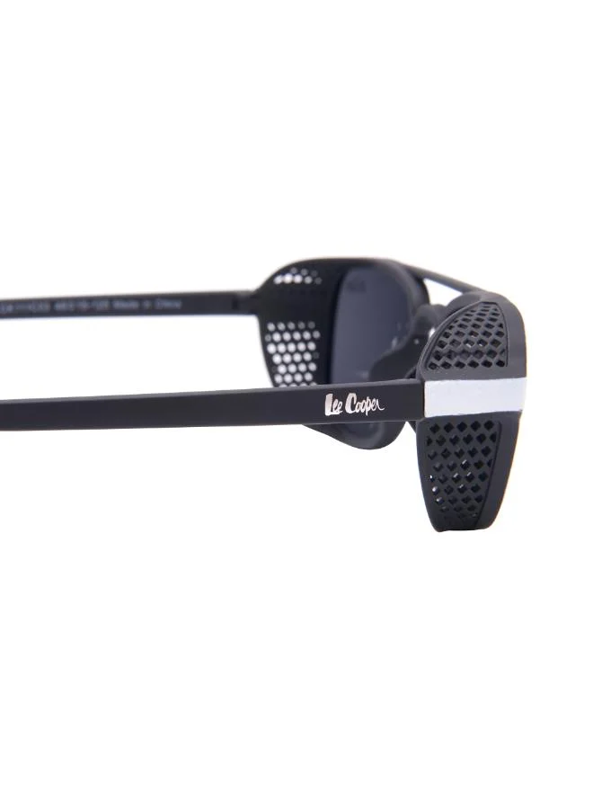 Lee Cooper Polarized Sunglasses Black With White Frame Grey Mirror Lens 48mm  - LCK111C03