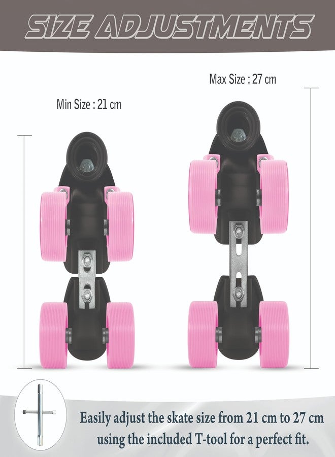 jaspo Kids G-Force Adjustable Outdoor Wheel Roller Skates (Pink, Senior (6-14 Years Age Group)) - Image 4