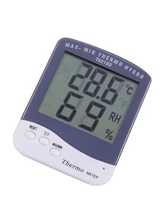 Digital Indoor Hygrometer Large LCD Display Accurate Temperature Humidity Monitor with Memory and White Shell - Image 1