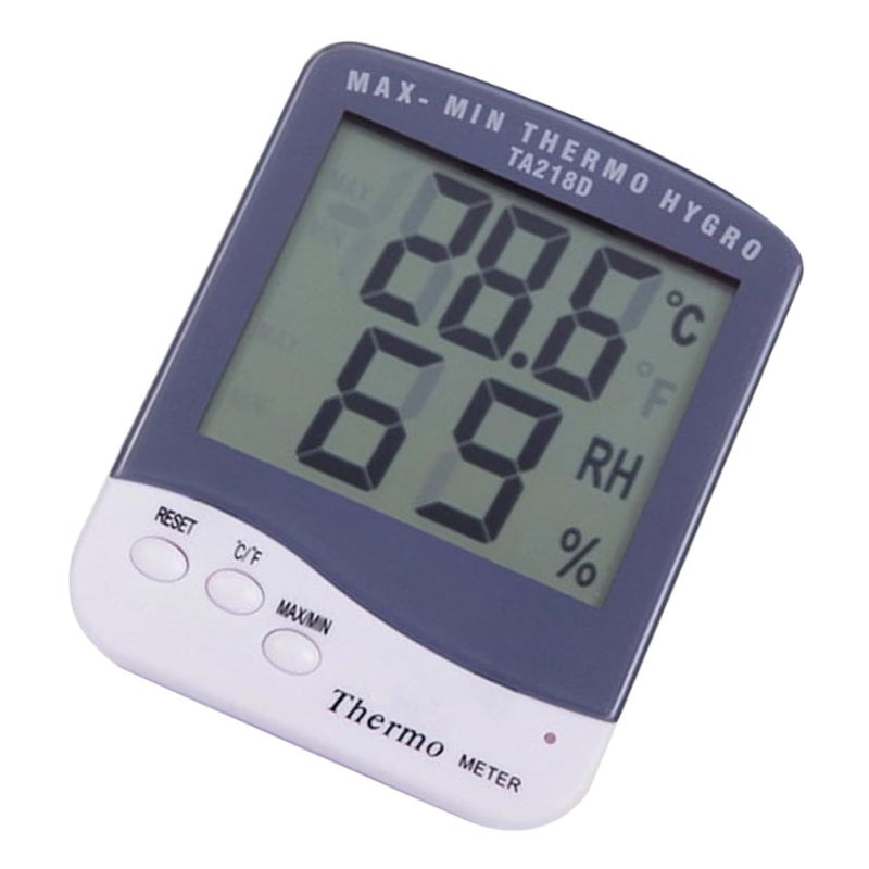 Digital Indoor Hygrometer Large LCD Display Accurate Temperature Humidity Monitor with Memory and White Shell - Image 2
