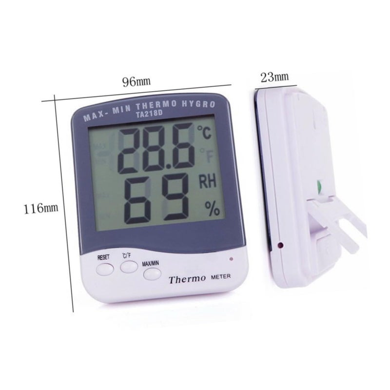 Digital Indoor Hygrometer Large LCD Display Accurate Temperature Humidity Monitor with Memory and White Shell - Image 5