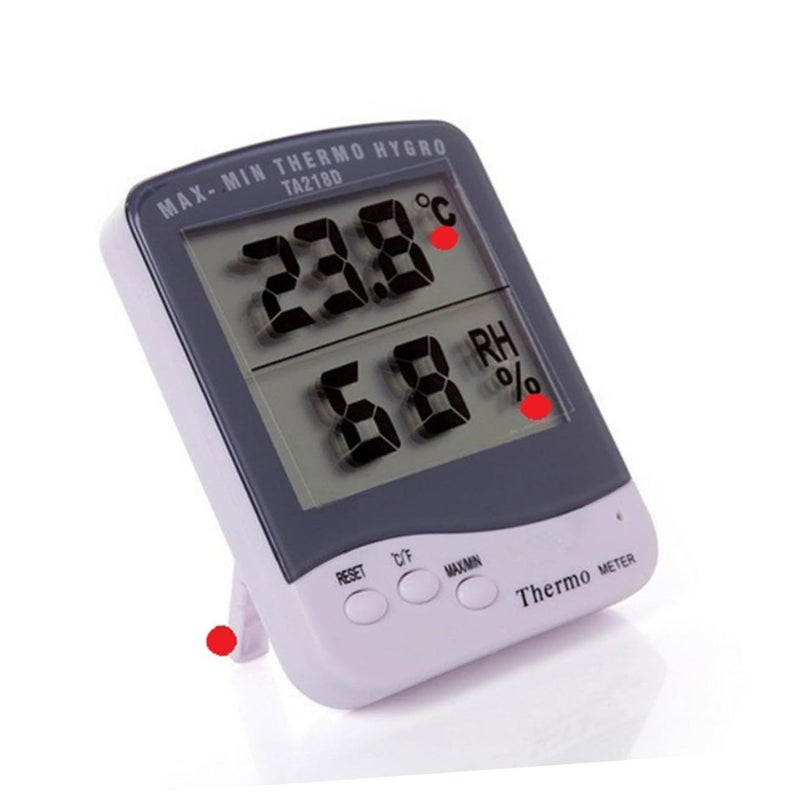 Digital Indoor Hygrometer Large LCD Display Accurate Temperature Humidity Monitor with Memory and White Shell - Image 3