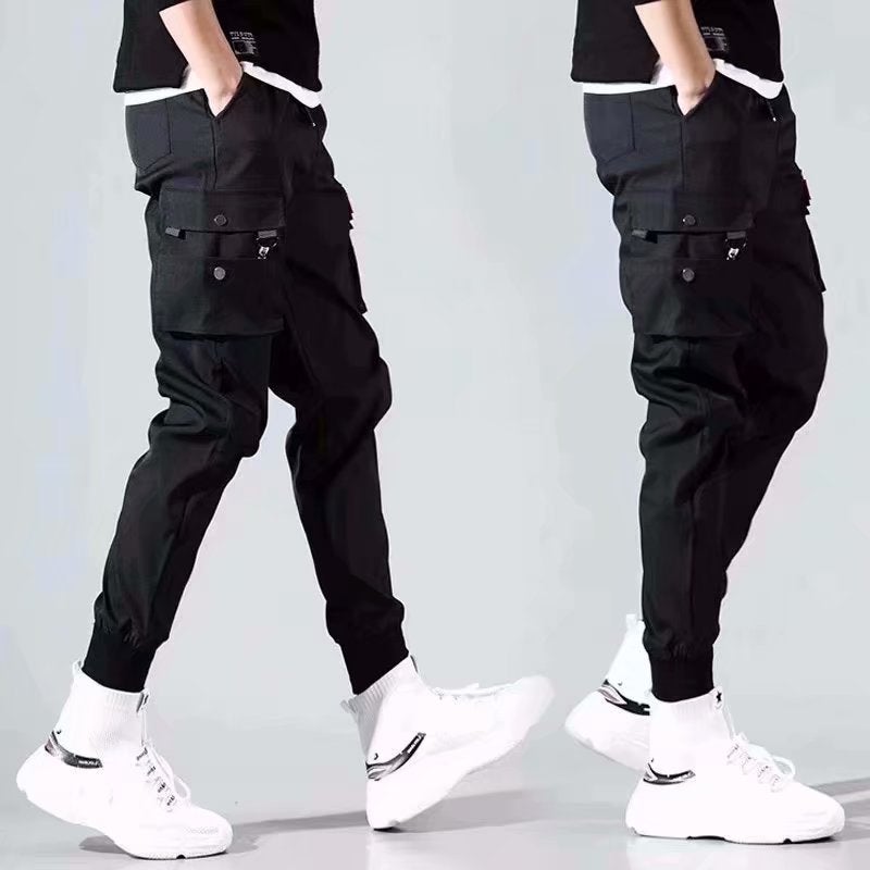 Multi-Flap Pocket Pants Cargo Pants Men'S Autumn National Trend Pants Trendyy Brand Loose Leggings Korean Style Trendyy Versatile Nine-Point Pants Ins - Image 4